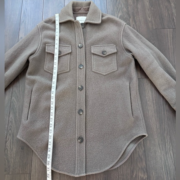 ARITZIA Wilfred Free Ganna Shirt Jacket Shacket Tan S - Picture 13 of 15